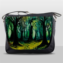 Ai Generated Trees Forest Mystical Forest Nature Art Messenger Bag by Ndabl3x