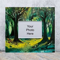 Ai Generated Trees Forest Mystical Forest Nature Art White Wall Photo Frame 5  X 7  by Ndabl3x