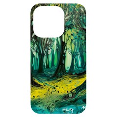 Ai Generated Trees Forest Mystical Forest Nature Art Iphone 14 Pro Black Uv Print Case by Ndabl3x