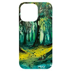 Ai Generated Trees Forest Mystical Forest Nature Art Iphone 14 Pro Max Black Uv Print Case by Ndabl3x