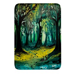 Ai Generated Trees Forest Mystical Forest Nature Art Rectangular Glass Fridge Magnet (4 Pack) by Ndabl3x