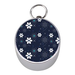 Flowers Pattern Pattern Flower Texture Mini Silver Compasses by Ndabl3x