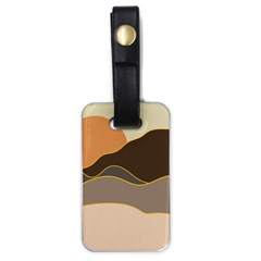 Boho Bohemian Hills Nature Drawing Luggage Tag (one Side) by Ndabl3x