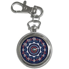 Mandala Orange Navy Key Chain Watches by Ndabl3x