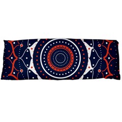 Mandala Orange Navy Body Pillow Case (dakimakura) by Ndabl3x