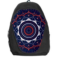 Mandala Orange Navy Backpack Bag by Ndabl3x