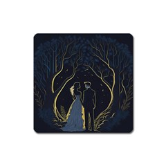 Love Romantic Couple In Love Square Magnet by Ndabl3x