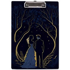 Love Romantic Couple In Love A4 Acrylic Clipboard by Ndabl3x