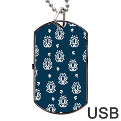 Pattern Baroque Art Drawing Dog Tag Usb Flash (one Side) by Ndabl3x