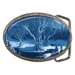 Nature Winter Cold Snow Landscape Belt Buckles by Ndabl3x