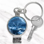 Nature Winter Cold Snow Landscape Nail Clippers Key Chain Front