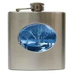 Nature Winter Cold Snow Landscape Hip Flask (6 Oz) by Ndabl3x