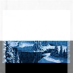 Nature Winter Cold Snow Landscape Rectangular Jigsaw Puzzl by Ndabl3x