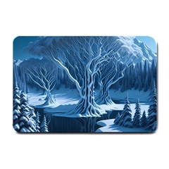 Nature Winter Cold Snow Landscape Small Doormat by Ndabl3x