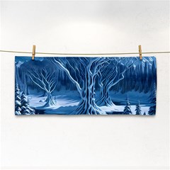 Nature Winter Cold Snow Landscape Hand Towel by Ndabl3x