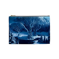 Nature Winter Cold Snow Landscape Cosmetic Bag (medium)