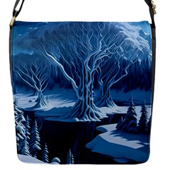 Nature Winter Cold Snow Landscape Flap Closure Messenger Bag (s) by Ndabl3x