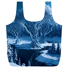 Nature Winter Cold Snow Landscape Full Print Recycle Bag (xxxl) by Ndabl3x