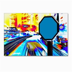 Stop Retro Abstract Stop Sign Blur Postcard 4 x 6  (Pkg of 10)