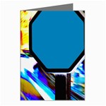 Stop Retro Abstract Stop Sign Blur Greeting Cards (Pkg of 8) Left