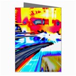 Stop Retro Abstract Stop Sign Blur Greeting Cards (Pkg of 8) Right