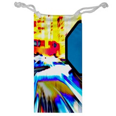 Stop Retro Abstract Stop Sign Blur Jewelry Bag by Ndabl3x