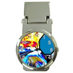 Stop Retro Abstract Stop Sign Blur Money Clip Watches Front