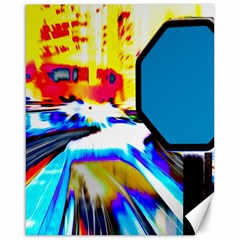 Stop Retro Abstract Stop Sign Blur Canvas 16  X 20  by Ndabl3x