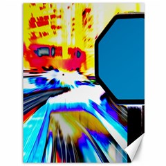 Stop Retro Abstract Stop Sign Blur Canvas 36  x 48 