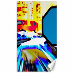 Stop Retro Abstract Stop Sign Blur Canvas 40  X 72 