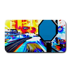 Stop Retro Abstract Stop Sign Blur Medium Bar Mat by Ndabl3x