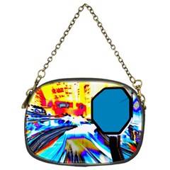 Stop Retro Abstract Stop Sign Blur Chain Purse (one Side) by Ndabl3x