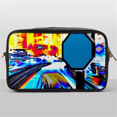 Stop Retro Abstract Stop Sign Blur Toiletries Bag (One Side)