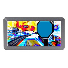 Stop Retro Abstract Stop Sign Blur Memory Card Reader (Mini)