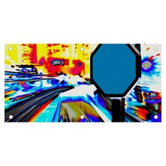 Stop Retro Abstract Stop Sign Blur Banner and Sign 6  x 3 