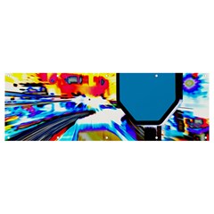 Stop Retro Abstract Stop Sign Blur Banner and Sign 12  x 4 