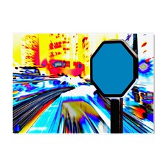 Stop Retro Abstract Stop Sign Blur Crystal Sticker (A4)