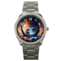 Tree Planet Moon Sport Metal Watch by Ndabl3x