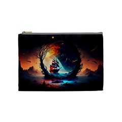 Tree Planet Moon Cosmetic Bag (medium)