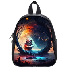 Tree Planet Moon School Bag (small) by Ndabl3x