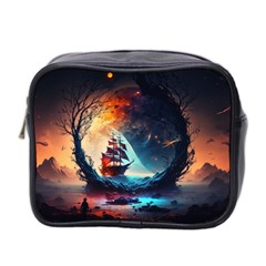 Tree Planet Moon Mini Toiletries Bag (two Sides) by Ndabl3x