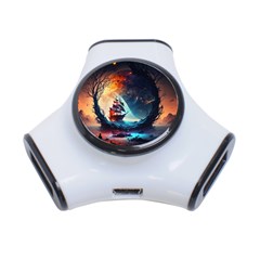 Tree Planet Moon 3-port Usb Hub