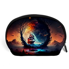 Tree Planet Moon Accessory Pouch (large) by Ndabl3x