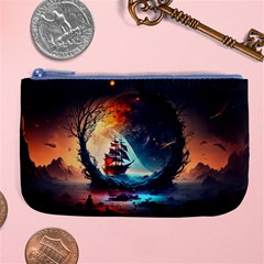 Tree Planet Moon Large Coin Purse by Ndabl3x