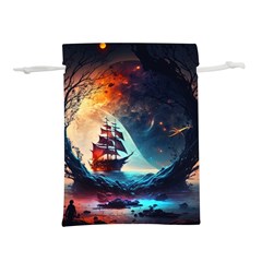 Tree Planet Moon Lightweight Drawstring Pouch (s) by Ndabl3x