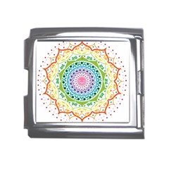 Mandala Pattern Rainbow Pride Mega Link Italian Charm (18mm) by Ndabl3x