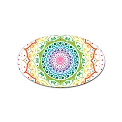 Mandala Pattern Rainbow Pride Sticker Oval (100 Pack) by Ndabl3x