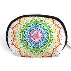 Mandala Pattern Rainbow Pride Accessory Pouch (medium) by Ndabl3x