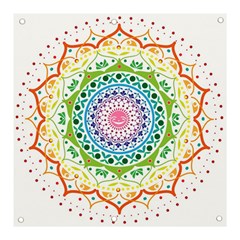 Mandala Pattern Rainbow Pride Banner And Sign 3  X 3  by Ndabl3x