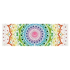 Mandala Pattern Rainbow Pride Banner And Sign 6  X 2  by Ndabl3x